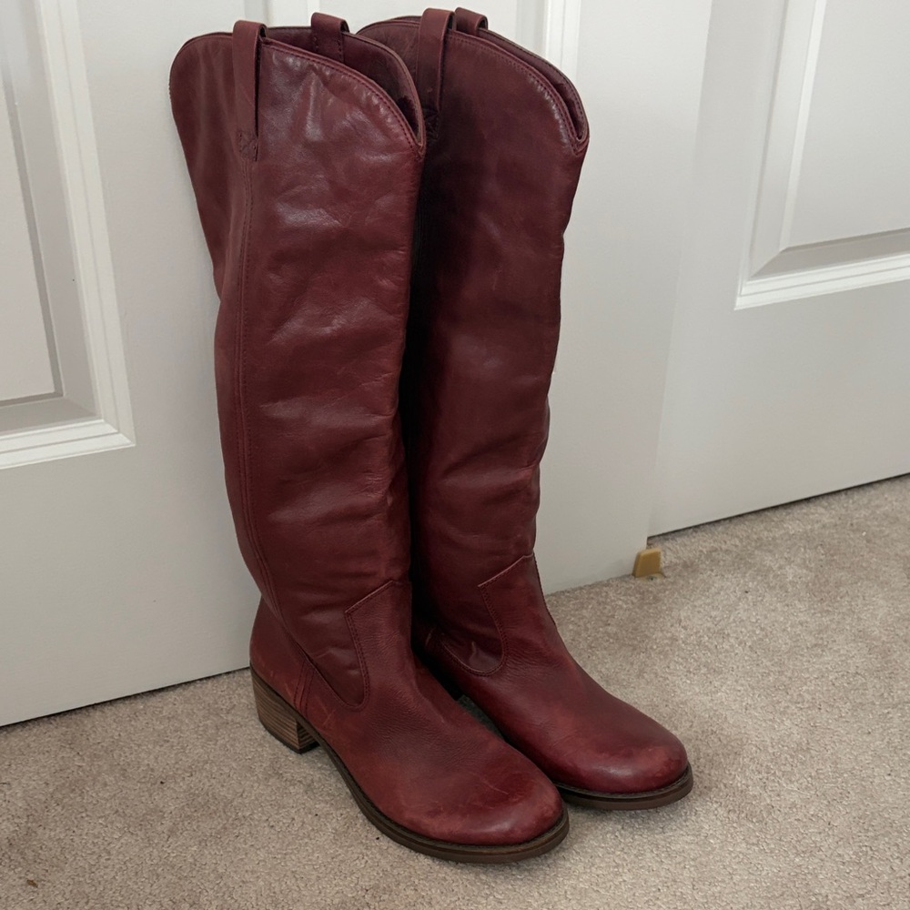 Lucky Brand Red Heeled Boots